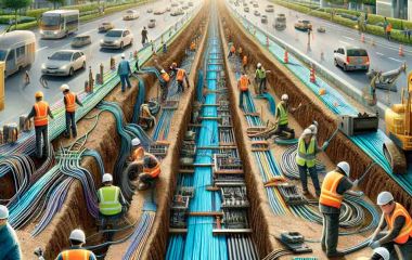 Монтаж оптоволоконных линий в условиях городской инфраструктуры