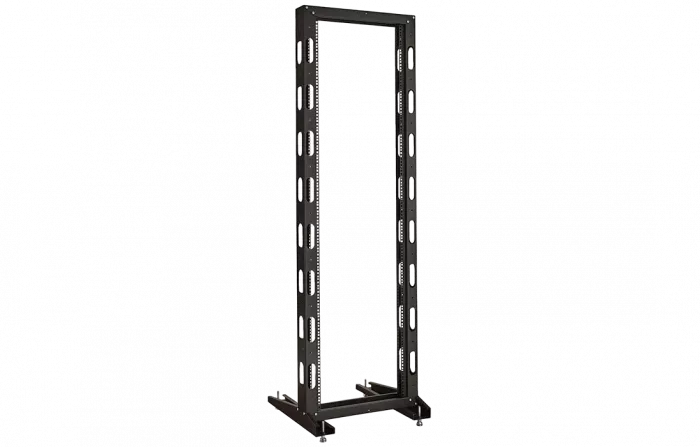 Стойка однорамная телекоммуникационная СТ-42U-1М-К-Ч черная (комплектная) ССД