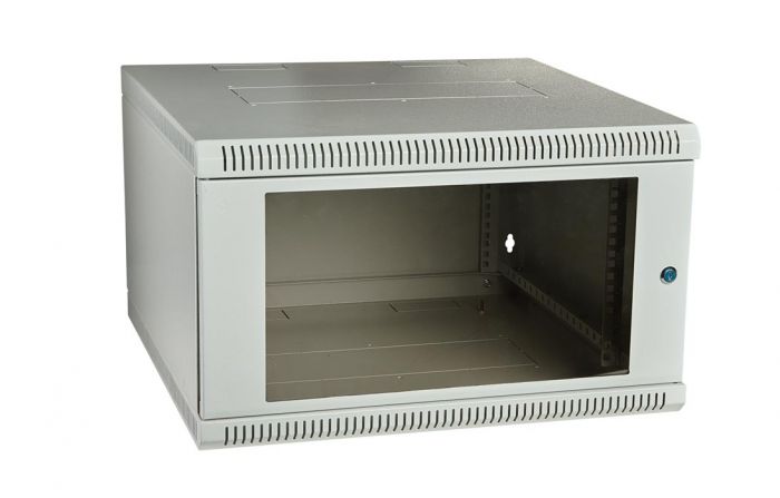 Шкаф телекоммуникационный настенный разборный 19”,12U(600x350), ШТ-НСр-12U-600-350-С дверь стекло ССД