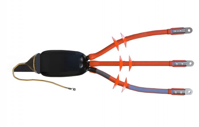 Муфта концевая 3 ПКНТп-10  (150-240) ССД с наконечниками