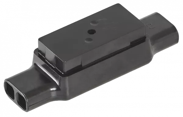 Соединитель однопарный, черный,  0,9-1,3мм (диаметр изоляции до 4,4мм)