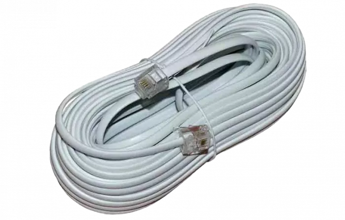 18-3151 REXANT Шнур телефонный линейный ШТПЛ-4 6Р4С 15м