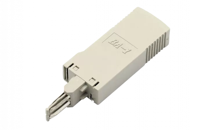 Штекер комплексной защиты с индикатором по току и напряжению, 10 шт в комплекте, без шины заземления для плинтов ПВТ