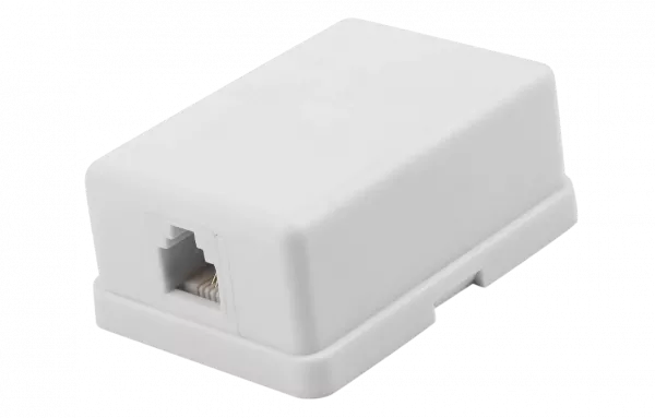 03-0001 Розетка телефонная RJ-14 6P4C открытой проводки
