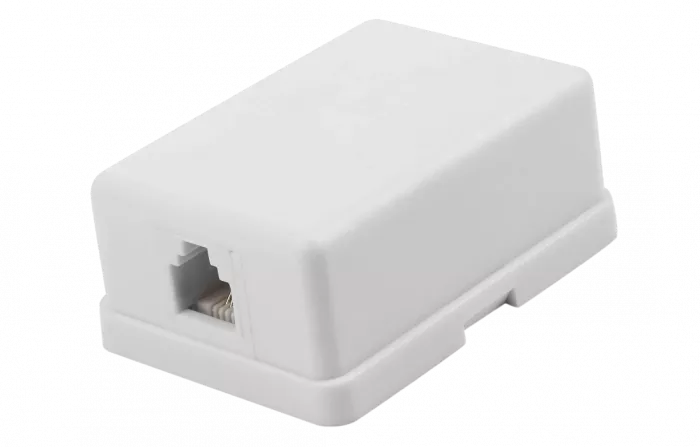 03-0001 Розетка телефонная RJ-14 6P4C открытой проводки
