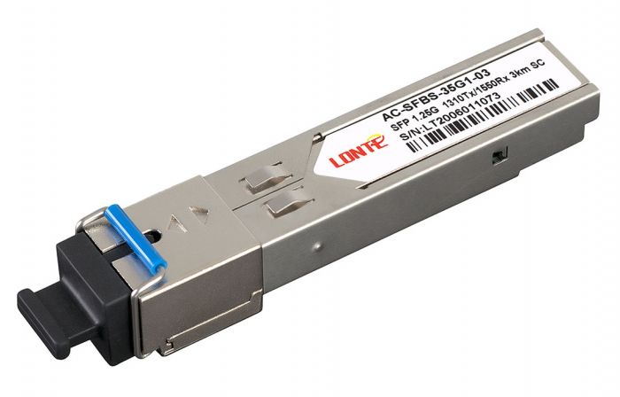 SFP WDM 1.25G Tx1310/Rx1550 3km SC DDM