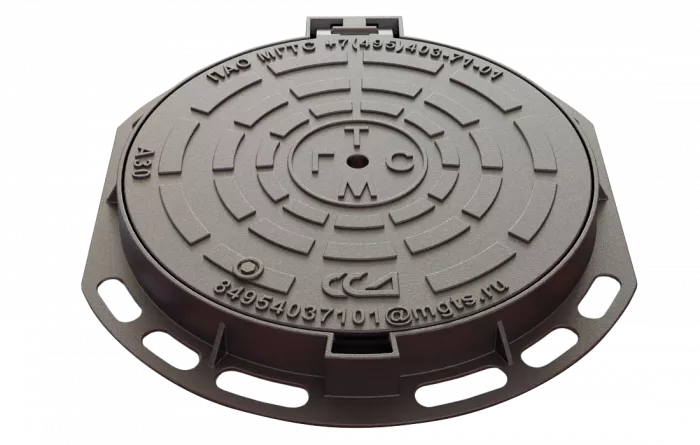 Люк ЛУ(А30) ГТС (Высокопрочный Чугун) 2.7-60 со второй опорной зоной ПАО МГТС