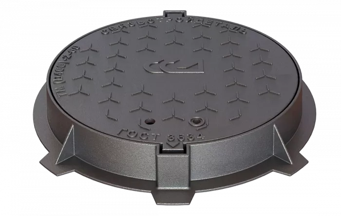 Люк чугунный с замком ВЧШГ тип ТМ "Д400" Д 2-60 (ОУЭ-600)