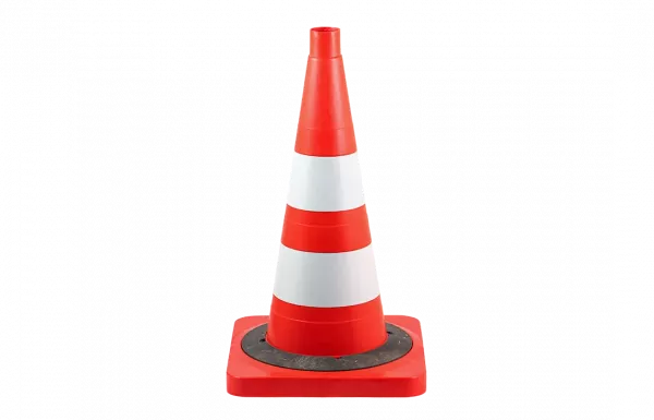 Конус сигнальный КС 2.8.0 с 2 светоотражающими полосами и утяжелителем