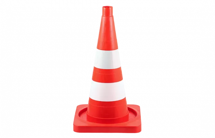 Конус сигнальный КС 2.6 с 2 комбинированными полосами