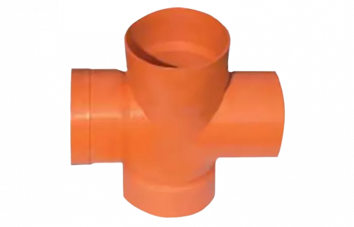 022140 Крестообразное соединение для двустенных труб 90°, полипропилен, d=140мм