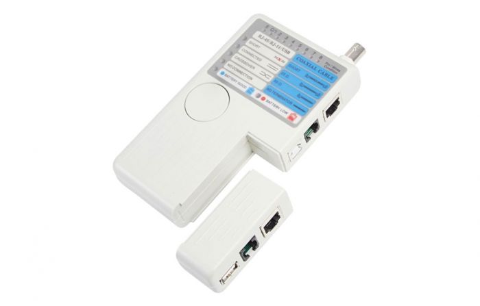 12-1003 Тестер кабеля универсальный 5 в 1  RJ-45+RJ-11+1394+USB+BNC  3468  REXANT