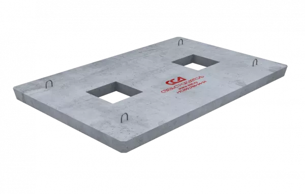 Плита ПЯП-ОД-2,5х1,6 якорная прямоугольная с отверстием дренажным