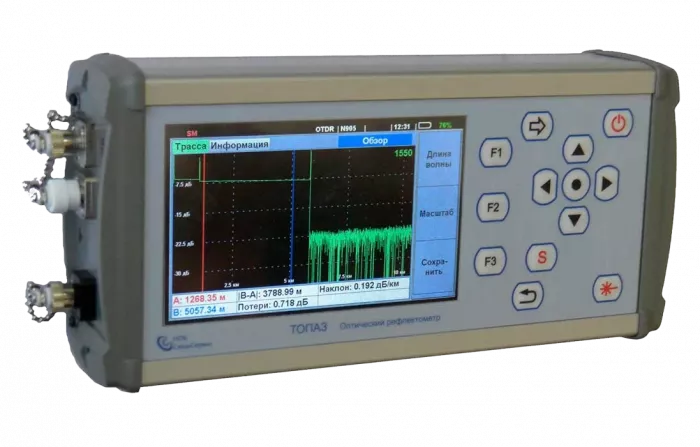ТОПАЗ-9400-A-85-30-31-55-PMH-VFL - универсальный оптический рефлектометр (850/1300/1310/1550 нм / -60..+20 дБм / VFL)