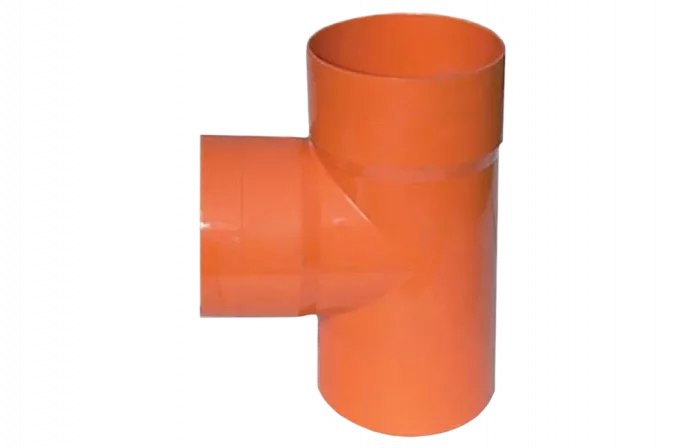 020090 Тройник для двустенных труб 90°, полипропилен, d=90мм