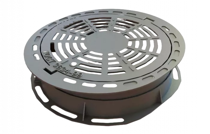 Дождеприемник плавающий  сверхтяжёлый ДУ (ДС) "Д-400" 2-60 h=170мм ГОСТ 3634 с ремонтной вставкой