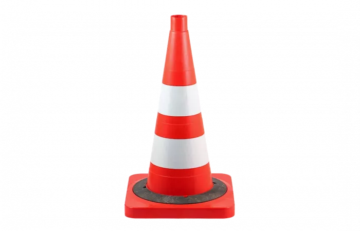 Конус сигнальный КС 2.8.0 с 2 светоотражающими полосами и утяжелителем