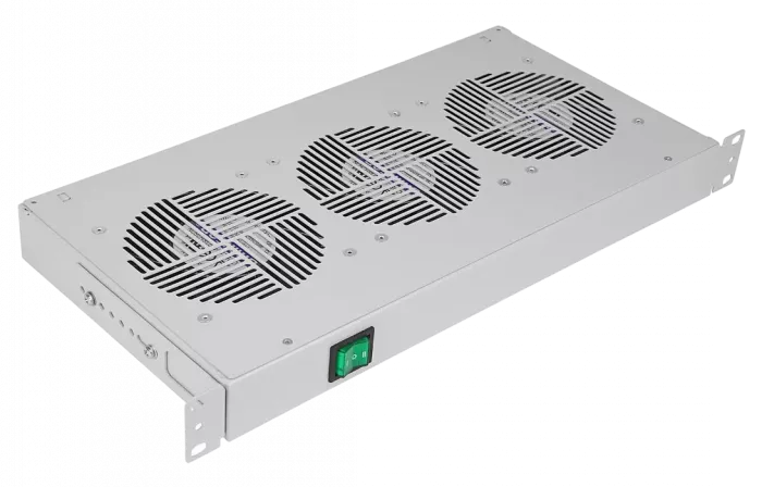 Вентиляторный модуль , 3 вентилятора с термодатчиком без шнура питания 35С ВМ-3-19" 48В ССД