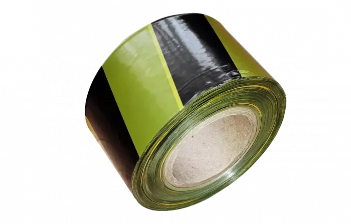 ЛО Лента оградительная штриховая 75мм 100м "Зебра", черно-желтая