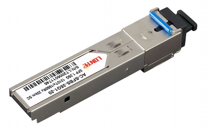 SFP WDM 1.25G Tx1310/Rx1550 20km SC DDM