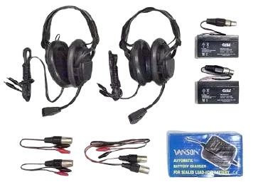 Комплект гарнитур ТМГ-8А (М1) д/прозвонки (2 гарнитуры+2 аккумуляторные батареи+ЗУ)