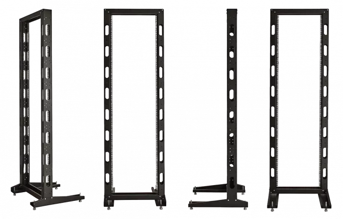 Стойка однорамная телекоммуникационная СТ-42U-1М-К-Ч черная (комплектная) ССД