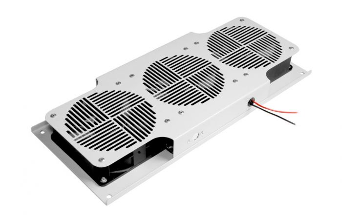 Вентиляторный модуль потолочный, 3 вентилятора с термодатчиком без шнура питания 35С ВМ-3П 48В ССД