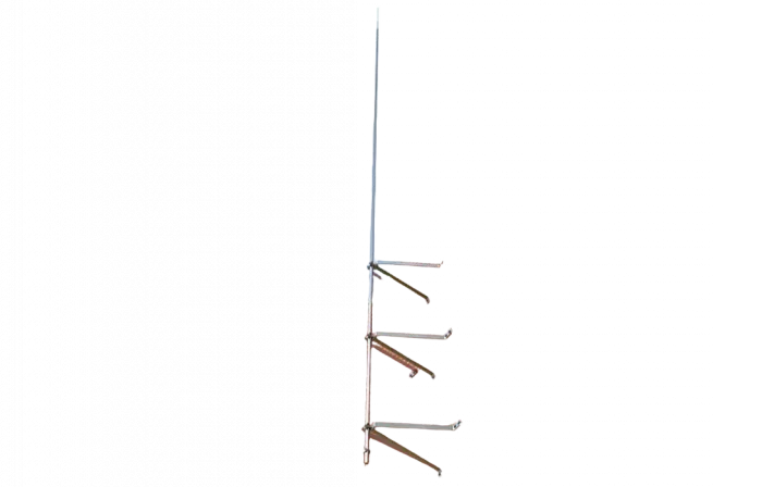 ZANDZ ZZ-201-010-3 Молниеприёмник-мачта вертикальный 10 м с комплектом из 3х креплений к стене (нерж. сталь)