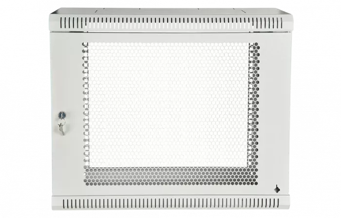 Шкаф телекоммуникационный настенный разборный 19”,12U(600x650), ШТ-НСр-12U-600-650-П дверь перфорированная ССД