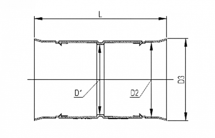 015200 Муфта для двустенных труб, d=200мм (121920)
