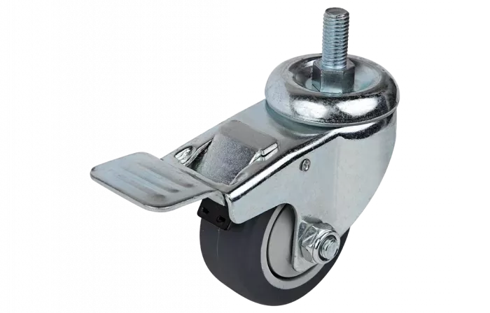 Ролик с тормозом для телекоммуникационных шкафов и стоек SCtkb 75 колесо диаметр оси М12