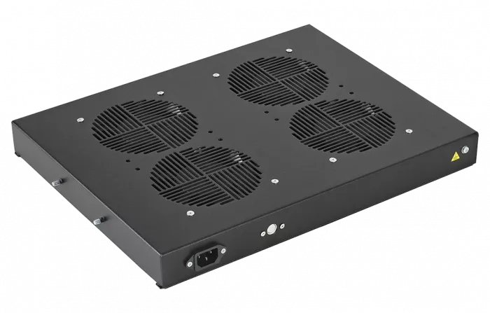 Вентиляторный модуль , 4 вентилятора с термодатчиком 35С ВМ-4-19"-Ч чёрный ССД