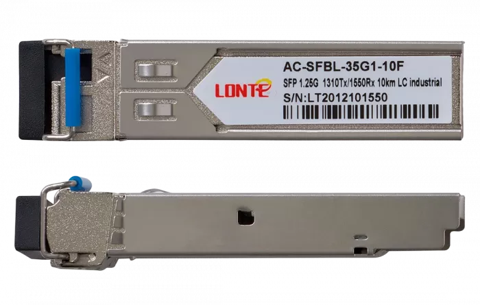 SFP WDM 1.25G Tx1310/Rx1550 10km LC DDM, industrial