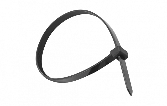 07-0303 Хомут-стяжка кабельная нейлоновая REXANT 300 x7,6 мм, чёрная, упаковка 100 шт.