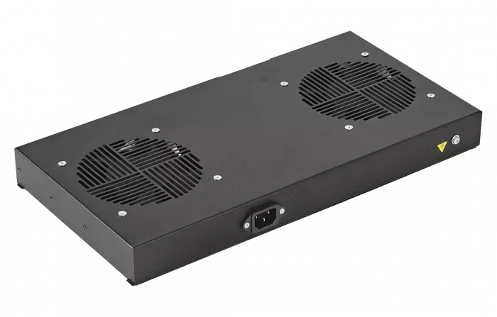 Вентиляторный модуль , 2 вентилятора с термореле  ВМ-2-19"-Т-Ч черный ССД