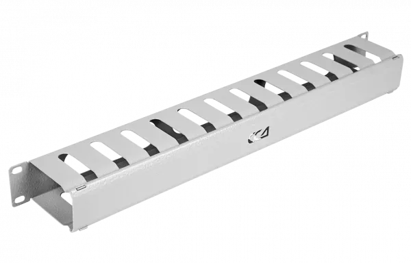 Органайзер кабельный горизонтальный с крышкой ОКГК-19"-1U ССД