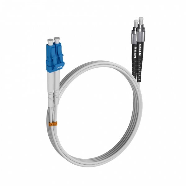 Шнур оптический NTSS dpc LC/UPC-FC/UPC 9/125 G.657A1 3.0мм 10м LSZH (патч-корд)