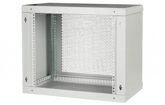 Шкаф телекоммуникационный настенный разборный 19”,18U(600x350), ШТ-НСр-18U-600-350-П дверь перфорированная ССД