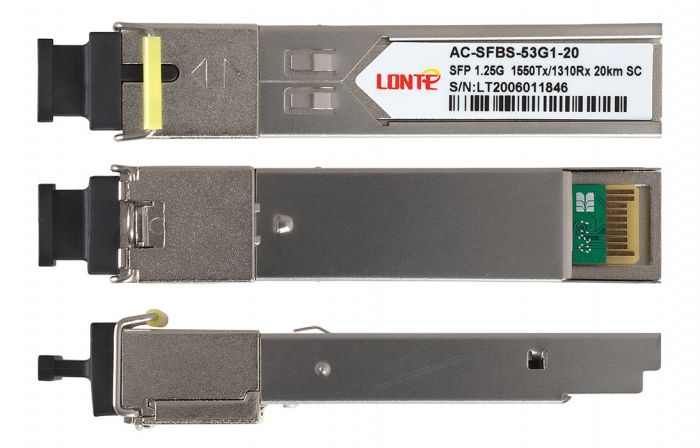 SFP WDM 1.25G Tx1550/Rx1310 20km SC DDM