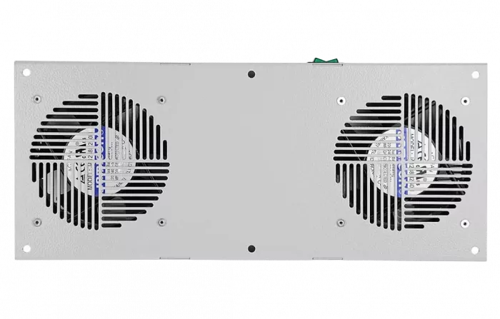 Вентиляторный модуль потолочный, 2 вентилятора с термодатчиком без шнура питания 35С ВМ-2П 48В ССД