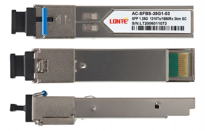 SFP WDM 1.25G Tx1310/Rx1550 3km SC DDM