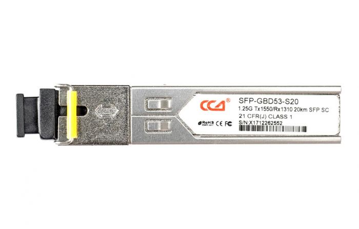 SFP WDM 1.25G Tx1550/Rx1310 20km SC