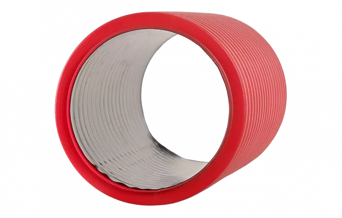 PR15.0069 Труба гофрированная двустенная ПНД жесткая тип 450 (SN12) красная д110 6м (36м/уп) Промрукав