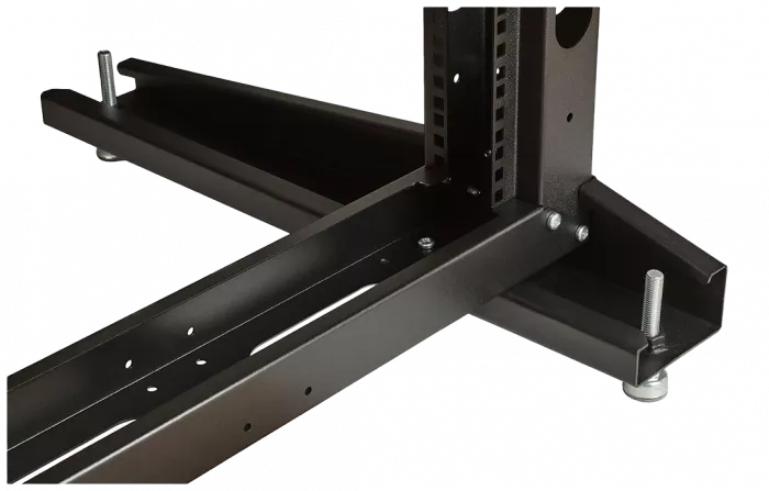 Стойка однорамная телекоммуникационная СТ-42U-1М-К-Ч черная (комплектная) ССД