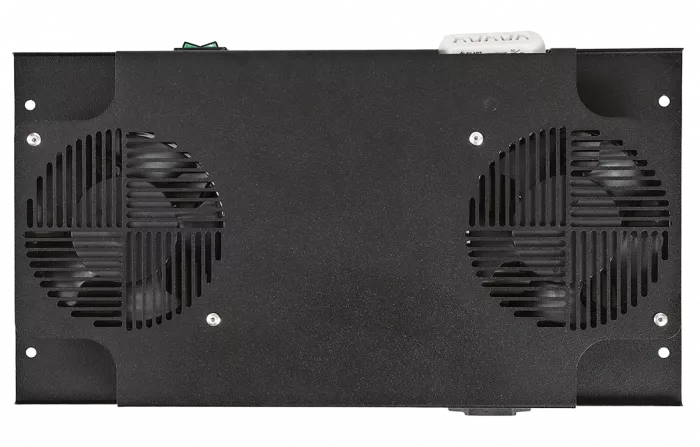 Вентиляторный модуль потолочный , 2 вентилятора с термореле ВМ-2-Т-Ч черный ССД