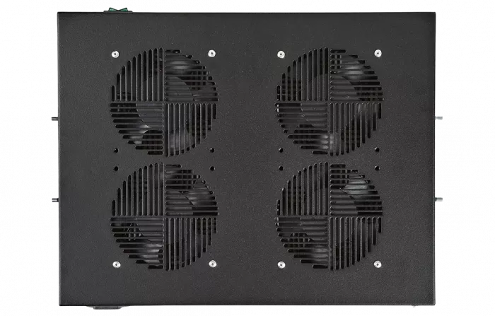 Вентиляторный модуль , 4 вентилятора с термодатчиком 35С ВМ-4-19"-Ч чёрный ССД