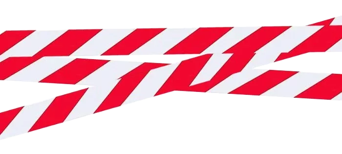 ЛО Лента оградительная штриховая 50мм 500м "Зебра", красно-белая