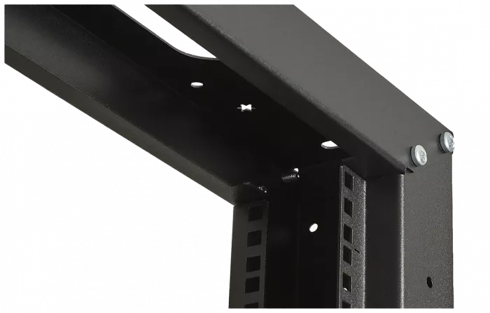 Стойка однорамная телекоммуникационная СТ-49U-1М-К-Ч черная (комплектная) ССД