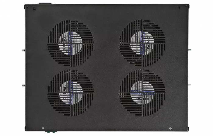 Вентиляторный модуль , 4 вентилятора с термодатчиком 35С ВМ-4-19"-Ч чёрный ССД