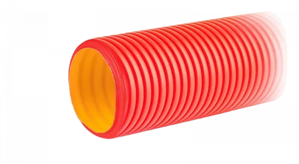 160911 ДКС Труба двустенная жесткая гофрированная красная d=110мм, SN12, 1030Н, отрезок 6 м